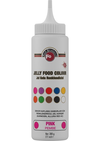 Pembe Jel Gıda Boyası 300 gr