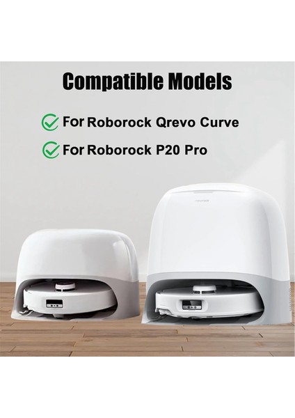 Roborock Qrevo Curve / P20 Pro Robot Süpürge Parçaları Için Yedek Aksesuar Seti Paspas Pedleri Toz Torbaları (Yurt Dışından)
