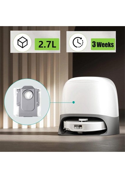 Roborock Qrevo Curve / P20 Pro Robot Süpürge Parçaları Için Yedek Aksesuar Seti Paspas Pedleri Toz Torbaları (Yurt Dışından)