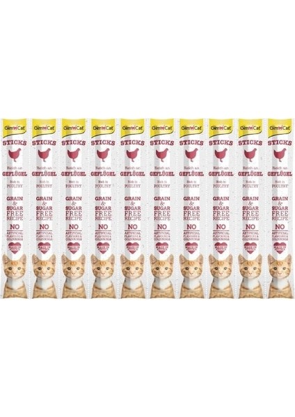 Gimcat Sticks Kümes Hayvanlı Çubuk Kedi Ödül Maması 50 gr