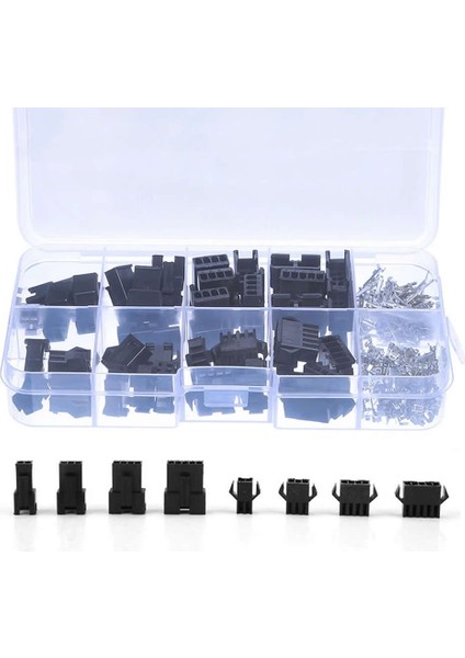 Jst Sm Konnektör Set 200 Parça Set Kutulu 2 3 4 5 Pin Erkek Dişi Terminal Konnektör Sıkmalı Pin