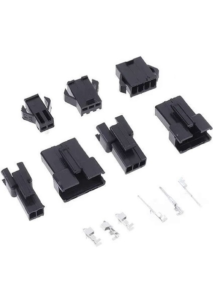 Jst Sm Konnektör Set 200 Parça Set Kutulu 2 3 4 5 Pin Erkek Dişi Terminal Konnektör Sıkmalı Pin