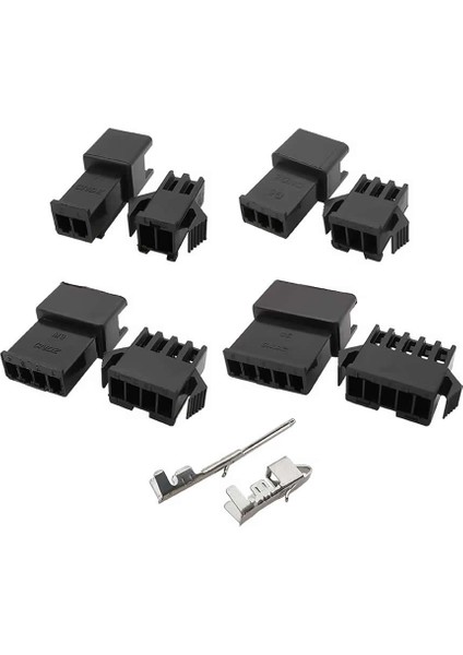 Jst Sm Konnektör Set 200 Parça Set Kutulu 2 3 4 5 Pin Erkek Dişi Terminal Konnektör Sıkmalı Pin
