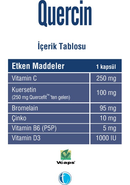Fitozomal Quercetin 60 Bitkisel Kapsül