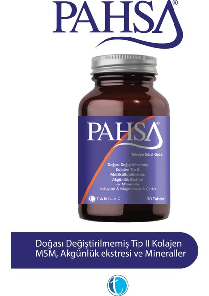 Tip II Kolajen 30 Tablet Doğası Değiştirilmemiş Tip II Kolajen MSM Akgünlük Ekstresi