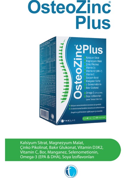 Plus 60 Tablet 30 Yumuşak Kapsül Kalsiyum Sitrat Magnezyum Malat Omega 3 Balık Yağı