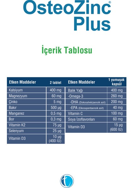 Plus 60 Tablet 30 Yumuşak Kapsül Kalsiyum Sitrat Magnezyum Malat Omega 3 Balık Yağı