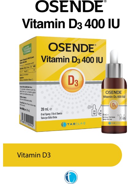 Vitamin D3 400 IU Damla 20 ml