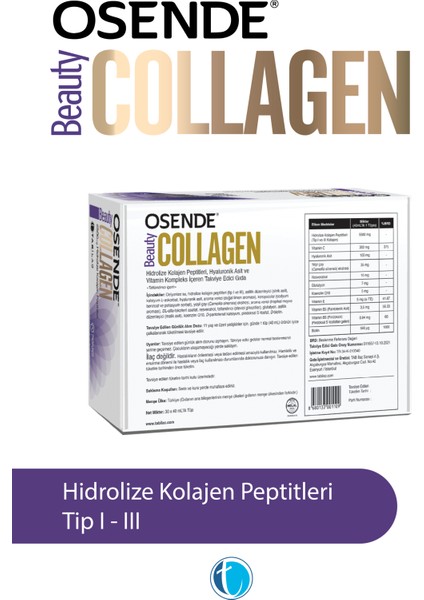 BEAUTY COLLAGEN 5500mg Hidrolize Kolajen Peptitleri 30 Günlük Tüp fiyatları