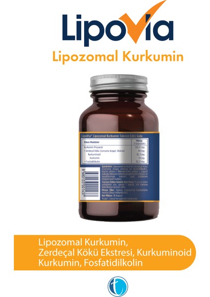 Lipozomal Kurkumin 30 Bitkisel Kapsül