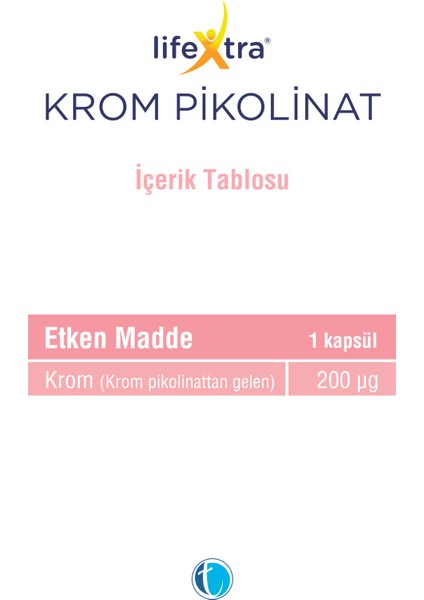 Krom 90 Bitkisel Kapsul Krom Pikolinat