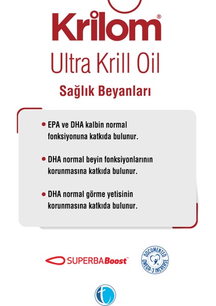 Ultra Krill Oil 30 Yumuşak Kapsül Krill Yağı Omega 3