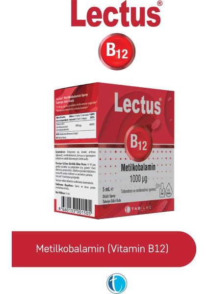 B12 Metilkobalamin Sprey 5 ml