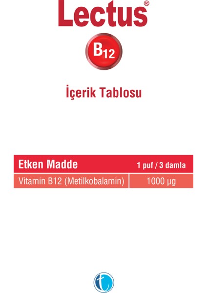 B12 Metilkobalamin Sprey 5 ml