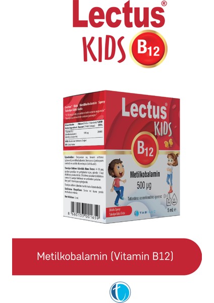 Kids B12 Metilkobalamin Sprey 5 ml