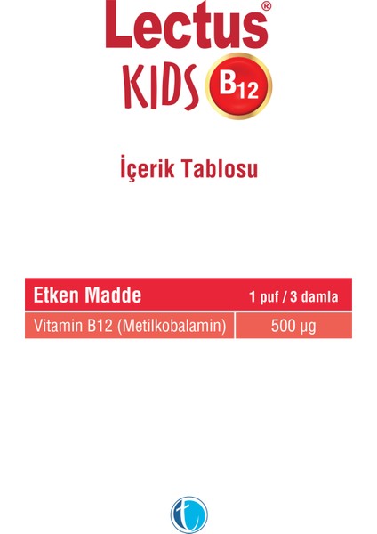 Kids B12 Metilkobalamin Sprey 5 ml