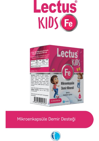 Kids Demir Mikroenkapsüle Demir Minerali 30 ml Damla