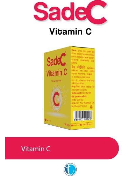 SadeC Vitamin C 30 Saşe C Vitamini