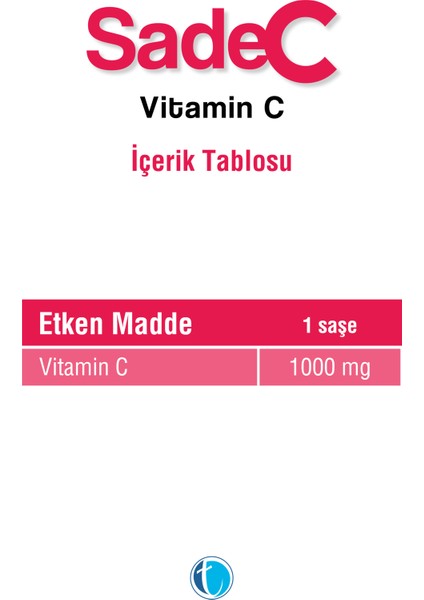SadeC Vitamin C 30 Saşe C Vitamini