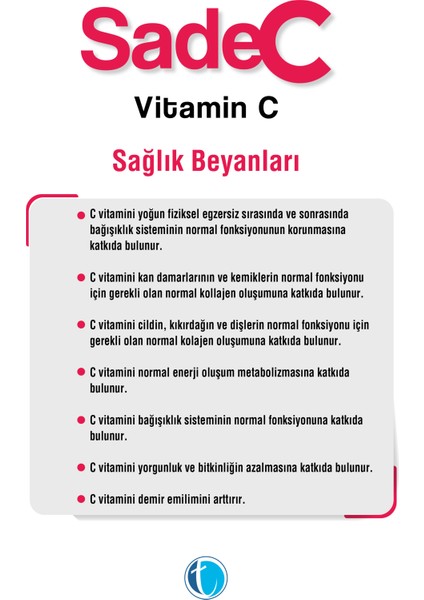 SadeC Vitamin C 30 Saşe C Vitamini