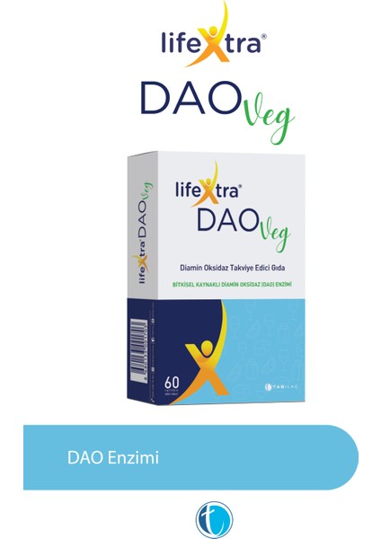 DAOVeg 60 Enterik Mini Tablet Vegan Diamin Oksidaz Enzimi