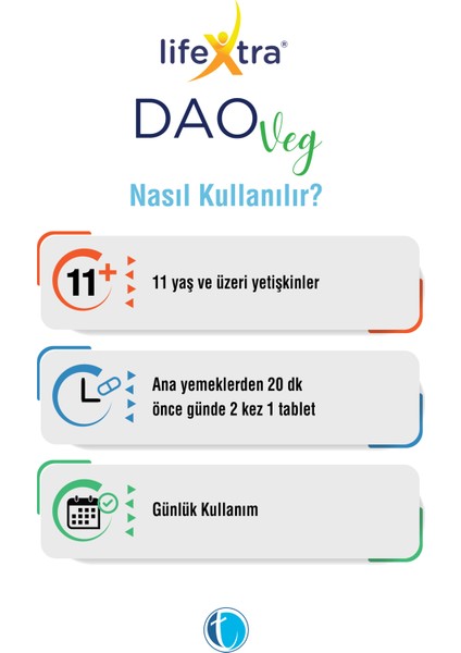 DAOVeg 60 Enterik Mini Tablet Vegan Diamin Oksidaz Enzimi