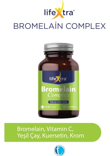 Bromelain Complex 30 Bitkisel Kapsül Krom Pikolinat Yeşil Çay Ekstresi