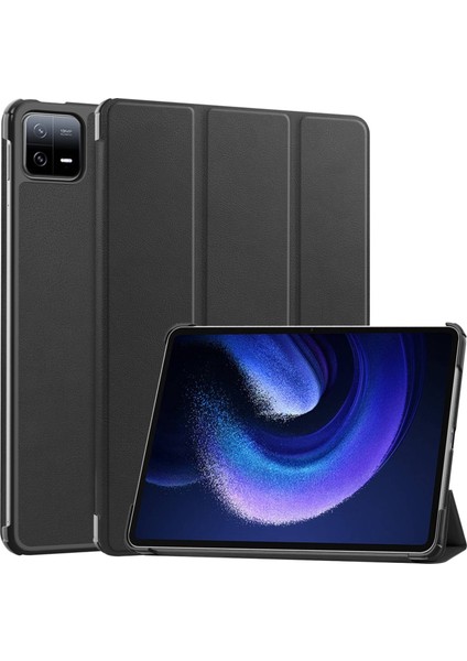 Xiaomi Pad 6/6 Pro Siyah Için Deri Akıllı Tablet Kılıfı (Yurt Dışından)