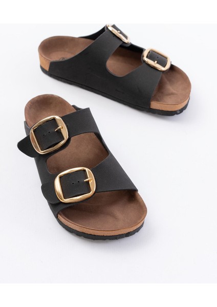 P-101 Siyah Günlük Birkenstock Kadın Terlik