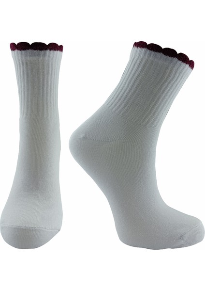 3 Çift Fırfırlı Simli Kolej Çorap Kadın fiyatları