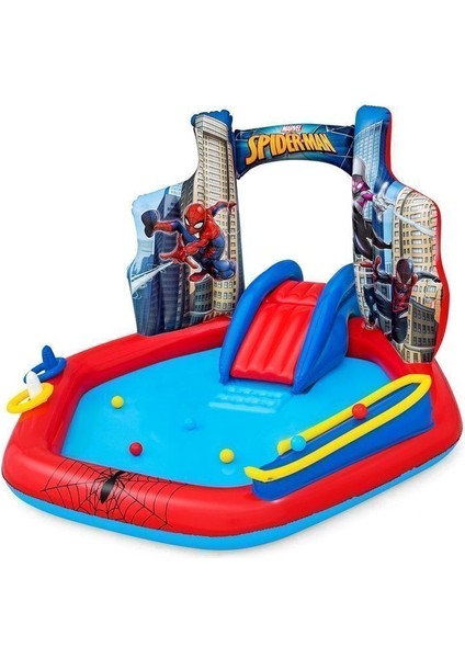 Spider-Man Fıskiyeli Kaydıraklı Havuz ( Pompa ) modelleri