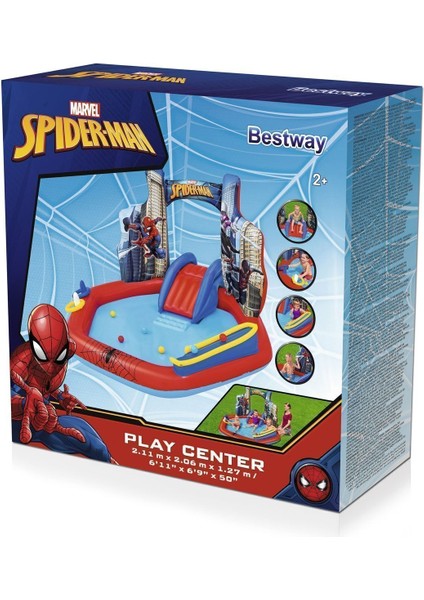 Spider-Man Fıskiyeli Kaydıraklı Havuz ( Pompa ) fırsatları