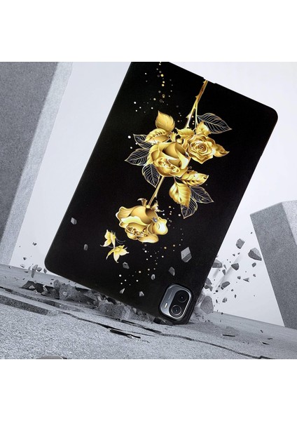 Xiaomi Pad 5 / Pad 5 Pro Golden Rose Için Boyalı Tpu Tablet Kılıfı (Yurt Dışından) fırsatları