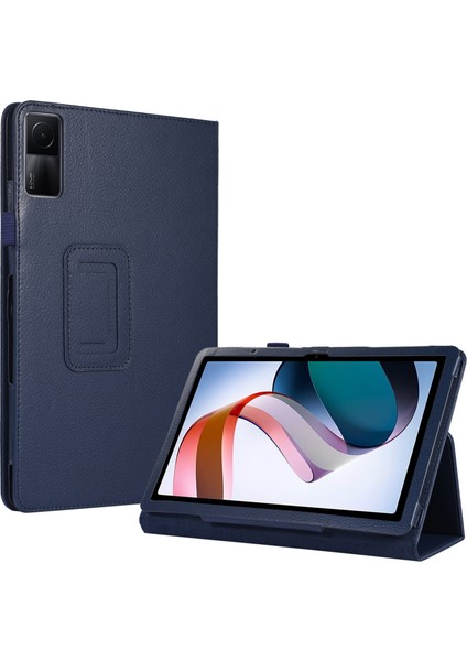 Xiaomi Redmi Pad 10.61 Koyu Mavi Için Litchi Texture Tablet Kılıfı (Yurt Dışından) fiyatları