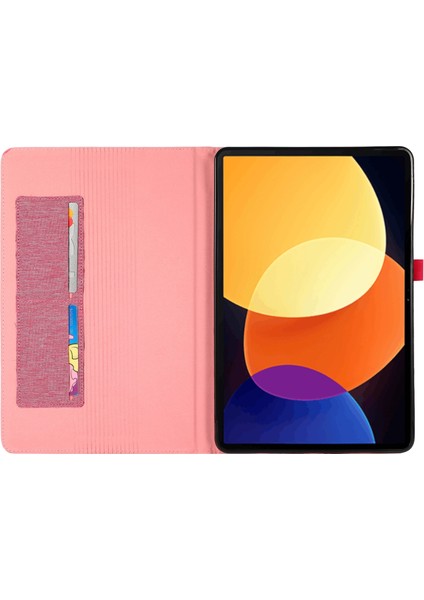 Xiaomi Mi Pad 5 Pro 12.4 Gül Kırmızısı Için Kumaş Deri Tablet Kılıfı (Yurt Dışından) modelleri