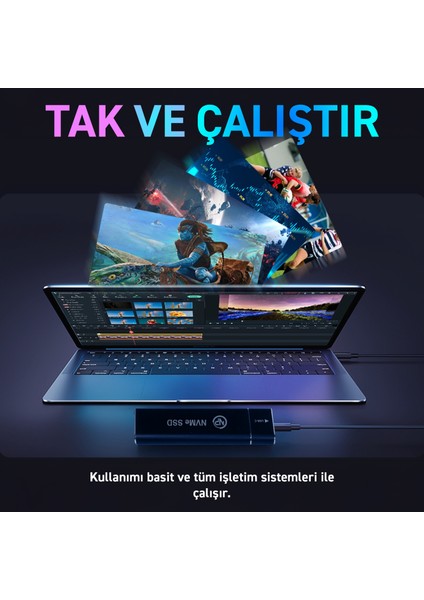 DK02 Nvme M.2 900/1000MB/S 512GB Usb-A/type-C Kablolu Taşınabilir Harici SSD fırsatları