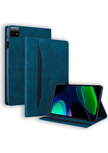 Xiaomi Pad 6 Max 14.0 Mavi Için Ekleme Deri Tablet Kılıfı (Yurt Dışından)