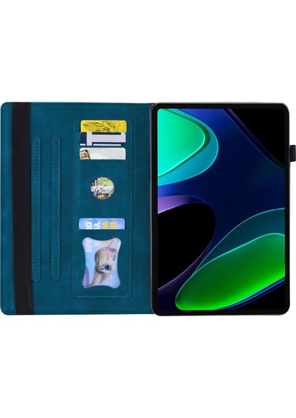 Xiaomi Pad 6 Max 14.0 Mavi Için Ekleme Deri Tablet Kılıfı (Yurt Dışından)
