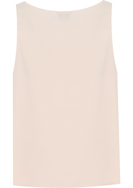 Farewell Regular Fit Standart Boy Sıfır Kol V-Yaka Bej Bluz fırsatları