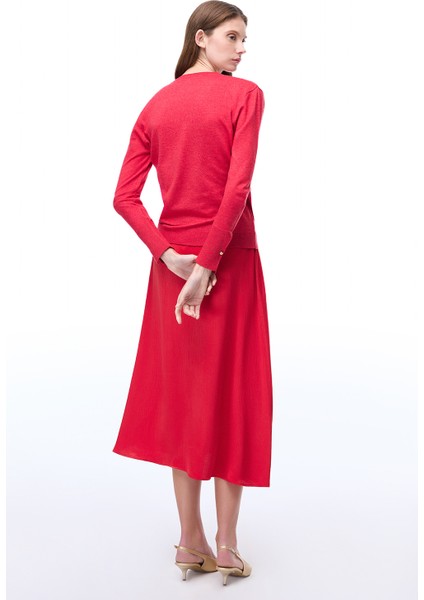 Mudita Regular Fit Bilek Boy Kırmızı Renk Etek fiyatları