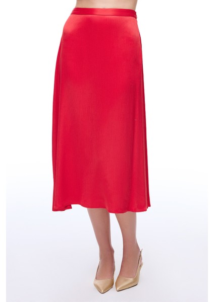 Mudita Regular Fit Bilek Boy Kırmızı Renk Etek modelleri