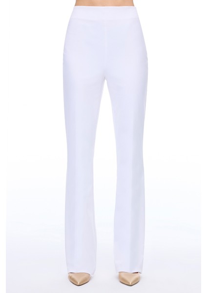 Animas Slim Fit Uzun Boy Beyaz Pantolon fırsatları