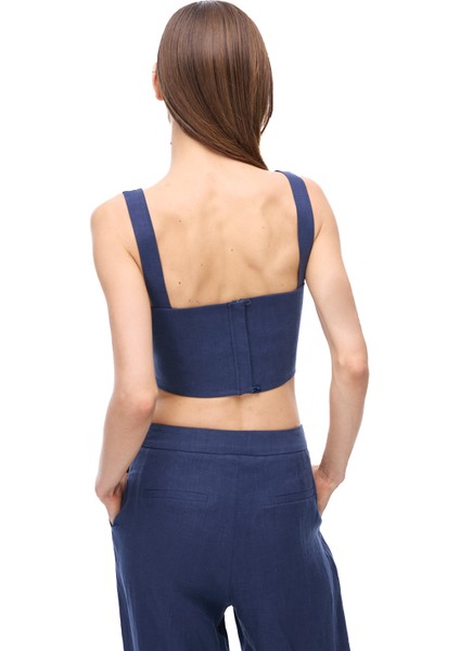 Lacivert Akars Slim Fit V-Yaka Bluz fırsatları