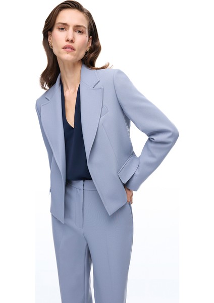 Morningstar Regular Fit Kısa Boy Takma Kol Erkek Yaka Gri Ceket