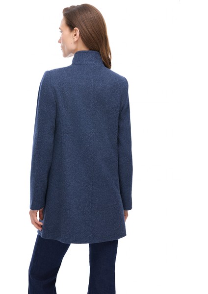 Arlines Diz Üstü Takma Kol Hakim Yaka Lacıvert Renk Kadın Kaban fırsatları