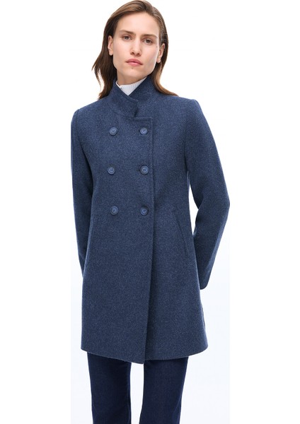 Arlines Diz Üstü Takma Kol Hakim Yaka Lacıvert Renk Kadın Kaban indirimleri