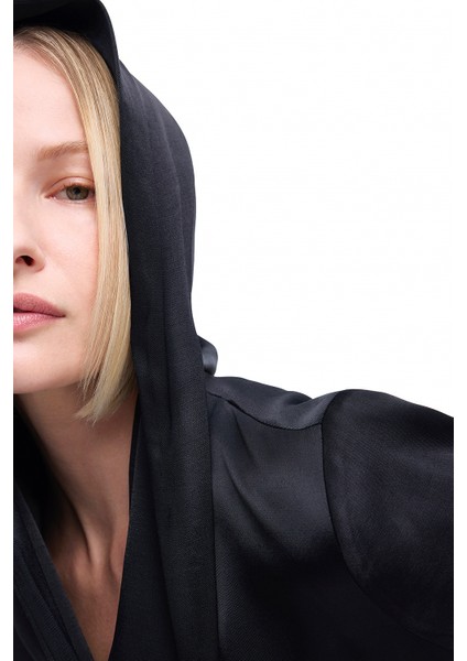 Safira Rahat Kalıp Takma Kol Siyah Renk Kimono modelleri