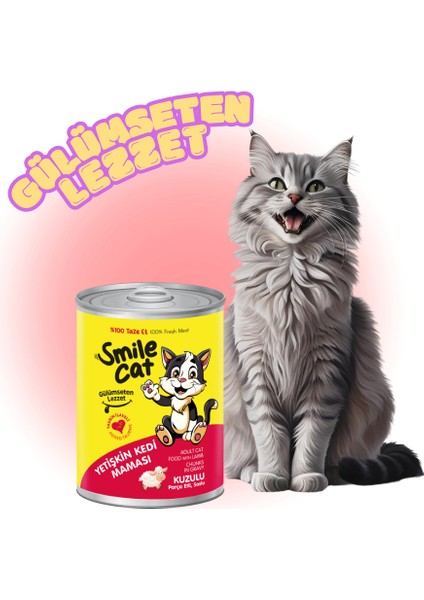 Cat Yetişkin Kedi Konserve Maması Kuzulu 400 Gr.