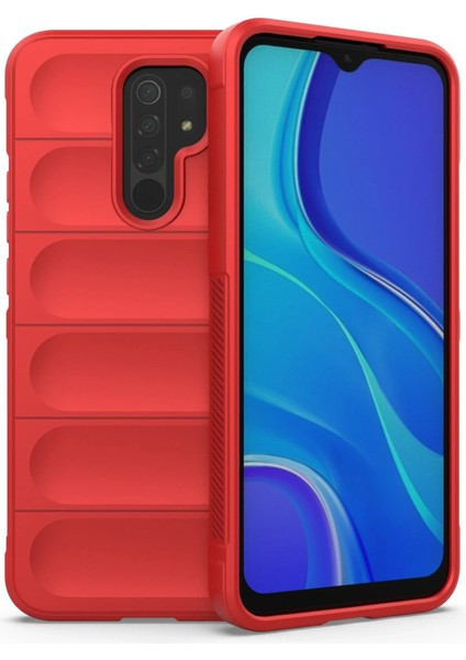 Xiaomi Redmi 9 Kılıf Optimum Silikon - Kırmızı Gnzrz