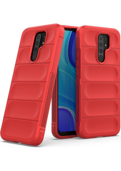 Xiaomi Redmi 9 Kılıf Optimum Silikon - Kırmızı Gnzrz